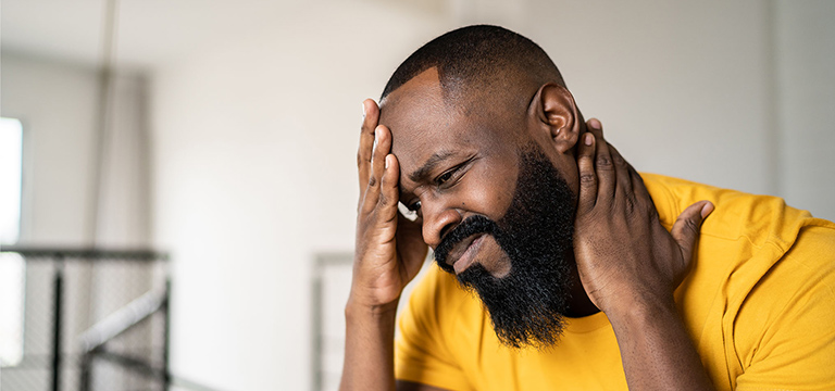 Man with headache